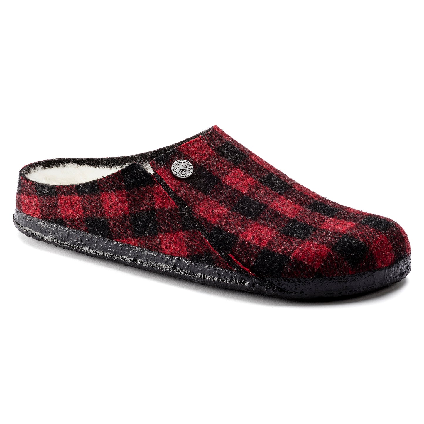 Birkenstock Zermatt Plaid Red Shearling Wool 1017544