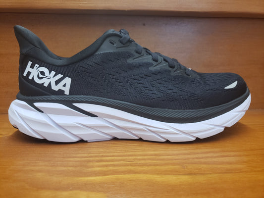 Hoka Clifton 8 Black/White 1119394 BWHT & 1121375 BWHT